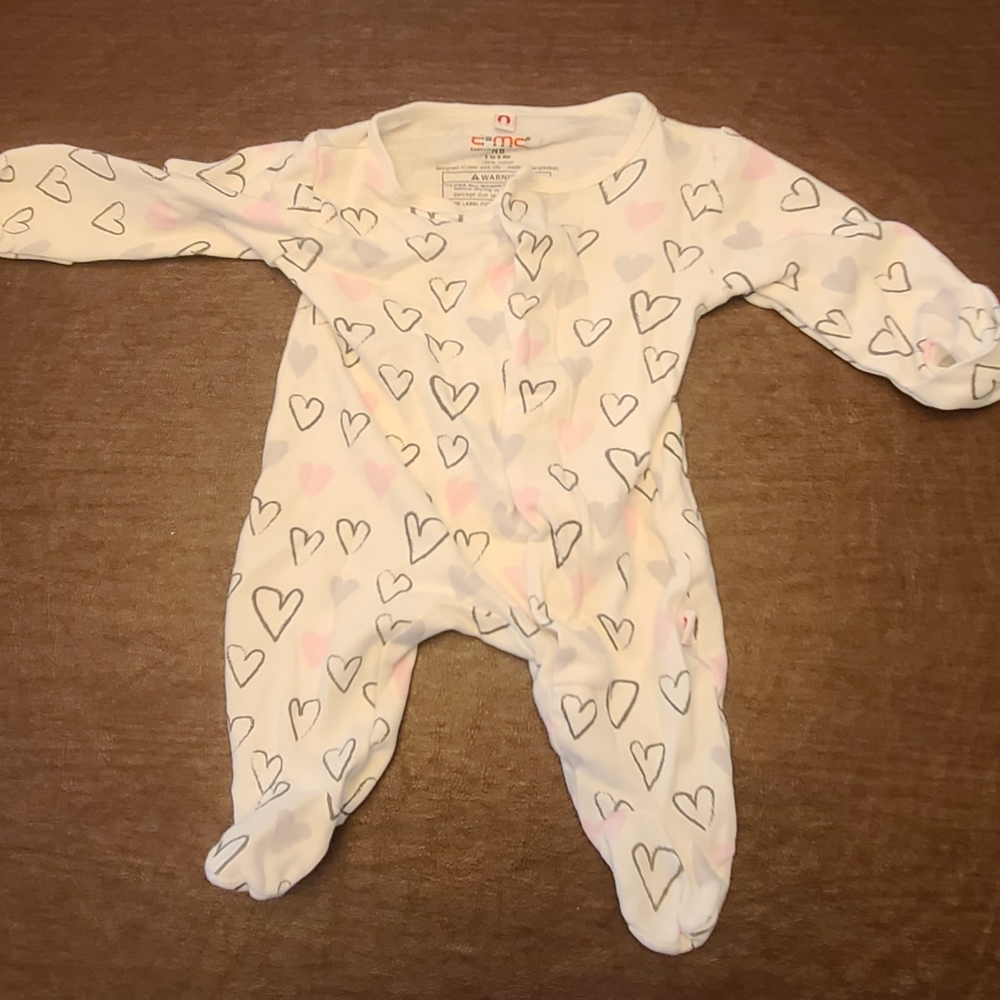 Newborn Girl's E=mc easy magnetic closure onesie